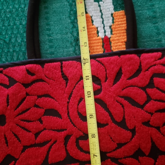 NWOT ♥️ RED Jalapa de Díaz, Oaxaca Mexican Satchel - Picture 12 of 12